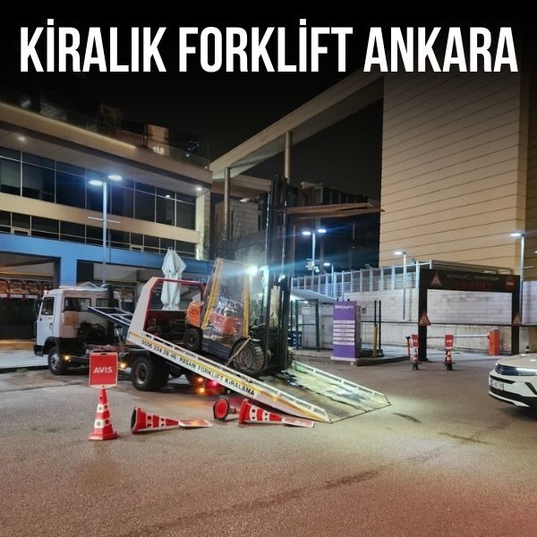İvedik bölgesinde günlük forklift kiralama hizmeti sunan forklift aracı